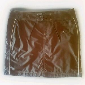 The North Face Brown Lace Up Nylon Lightweight Hiking Skirt Size 8